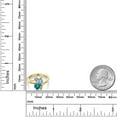 thumbnail image 6 of Gem Stone King 18K Yellow Gold Plated Silver Mercury Mist Mystic Topaz London Blue Topaz and White Diamond Ring for Women (1.98 Cttw, Heart Shape 6MM, Gemstone Birthstone, Size 7), 6 of 6