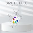 thumbnail image 4 of Artist Paint Palette and Brush Necklace 925 Sterling Silver Colorful Painter Pendant Necklace Painting Jewelry Gifts for Women Art Teacher, 4 of 6