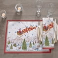 thumbnail image 2 of Elrene Home Fashions Santa’s Snowy Sleighride Placemat, Set of 4, Multi, 13" x 19", 2 of 3