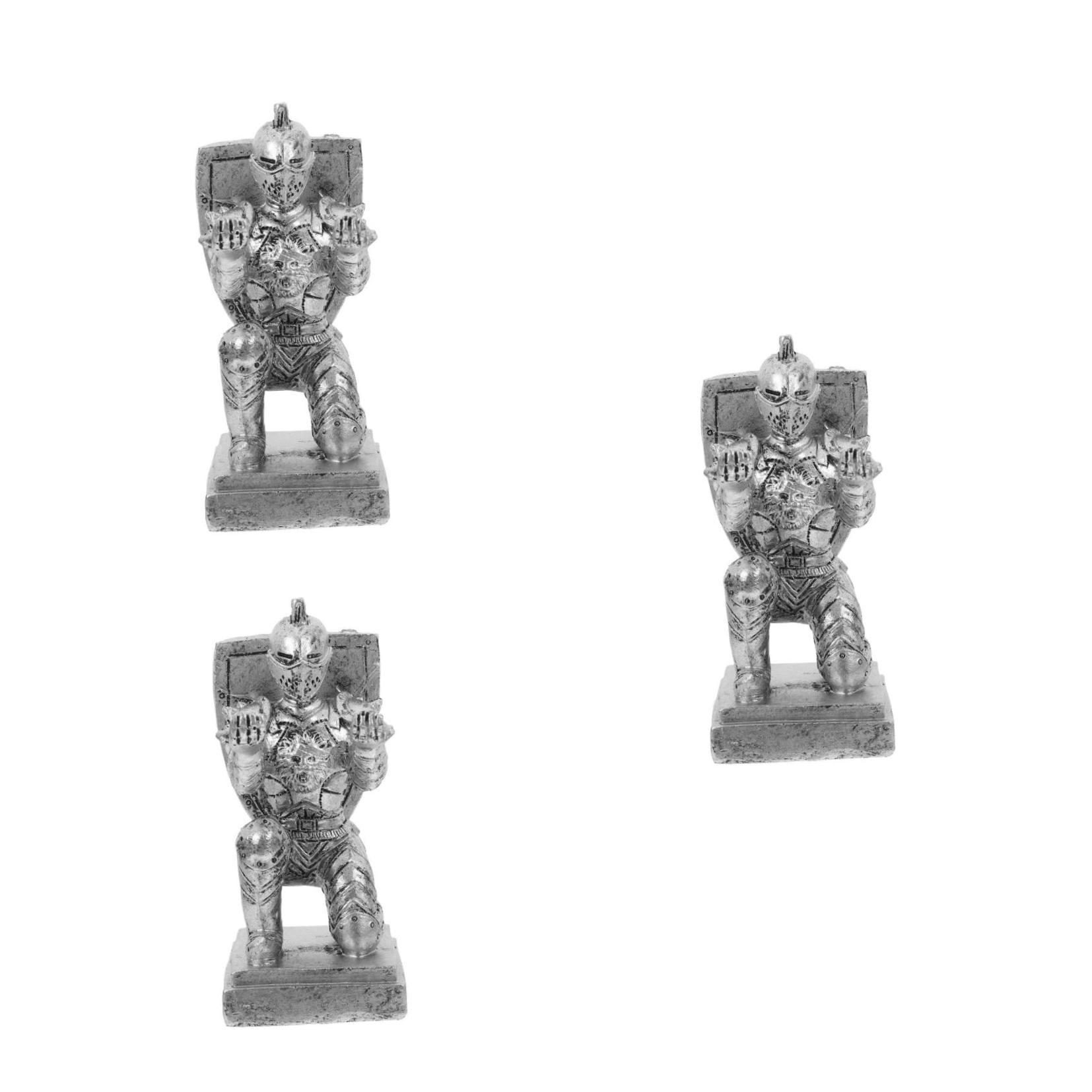 3pcs Executive Knight Shape Pen Holder Desk Organizer Accessories Desk Decoration Pen Stand For Office And Home Stationery Decor