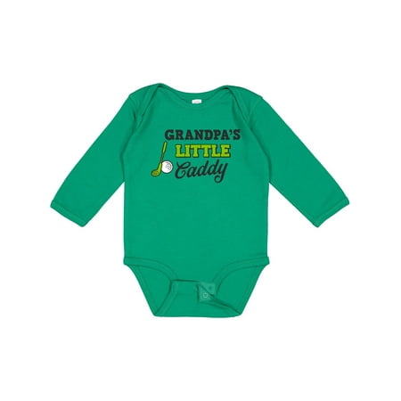 

Inktastic Grandpas Little Caddy with Golf Club and Ball Gift Baby Boy or Baby Girl Long Sleeve Bodysuit