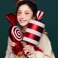 thumbnail image 4 of Adornos navideños más grandes de 36/38/40/55 cm, adornos colgantes de caramelos pintados en rojo y blanco, adornos para árboles de Navidad de Año Nuevo 2024, 4 of 5