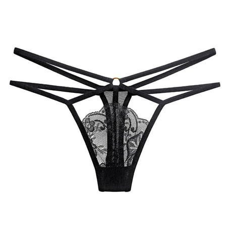 Upioiwer Ladies Underwear Panties Cotton Black Underwear Womens Bikini Low Waist Lace Sexy Seamless Thin Fitness Underwear Thong Spanx White Spanx Lace Cotton Briefs For Women Postpartum Underwear