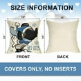 thumbnail image 2 of Winter Vibes Blue Decorative Throw Pillow Covers 18 x 18 Set of 4 Cartoon Mouse Love Heart Snow Get Cozy Believe Cushion Case Decor Seasonal Christmas Holiday Home Decoration for Sofa Couch, 2 of 6