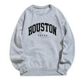 thumbnail image 3 of Houston Texas Sweatshirts for Women 2025 Long Sleeve Crewneck Graphic Sweatshirt Pullover Tops Streetwear, 3 of 6