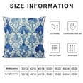 thumbnail image 5 of JEUXUS Throw Pillow Cover Pattern Vintage Seamless Blue Geometric Modern Design Square Pillow Case Cushion Cover for Home Car Decorative, 5 of 5