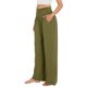 thumbnail image 2 of Lucakuins - Pantalones de pierna ancha para mujer, de verano, atléticos, de yoga, informales, de color sólido, de cintura alta, sueltos Lucakuins moda, 2 of 6