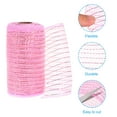 thumbnail image 4 of 1pcs Decorative Mesh, 5.9in x 10 Yard Mesh Ribbon Roll Foil Metallic for Christmas Tree Decoration, Pink, 4 of 6