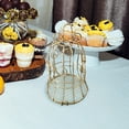 thumbnail image 4 of Mefallenssiah Gold Hollowed Out Iron Bell Candy Box with Bird Cage Shape Candy Box Metal Iron Box, 4 of 6