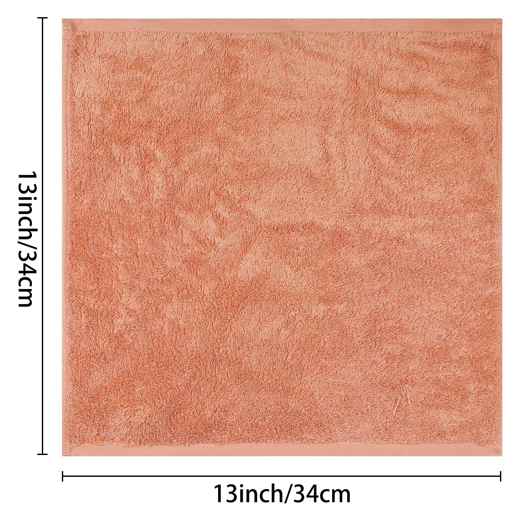Unique Bargains Cotton Wash Cloths for Face Striped Face Cloths Highly Absorbent Towels Orange