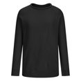 thumbnail image 5 of Fnooota Womens Sweaters, Plus Size Lightweight Long Sleeve Crew Neck Pullover Tops Black Size 3XL, 5 of 6