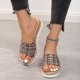 thumbnail image 5 of Amzcrzy Zapatos de mujer,Zapatos de mujer,Zapatillas de mujer, Sandalias de tacón medio con hebilla de una línea y tacón bajo para mujer, cómodas zapatillas Sandalias Mujer Zapatillas De Casa, 5 of 9