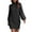 Black, variant on Knit Dresses for Women Trendy Mock Neck Mini Dress Loose Long Sleeve Sweater Dresses Solid Color Fall Dress 2025 Soft Cozy Dress Beige S