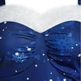 thumbnail image 4 of Vestido de fiesta con hombros descubiertos y estampado de copos de nieve de color degradado navideño vintage para mujer Pompotops  ghjkhdj1149, 4 of 5