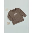 thumbnail image 3 of Qiylii Toddler Baby Sibling Matching Clothes Long Sleeve Letters Print Pullover Sweatshirt Tops for Sister Brother Outfit, 3 of 9