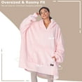 thumbnail image 5 of Catalonia Oversized Wearable Blanket Hoodie Sweatshirt, Comfortable Sherpa Lounging Pullover for Adults Men Women Teenagers Wife Girlfriend Gift, 5 of 6