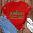 thumbnail image 4 of Outfmvch St Patrick's Day Shirts irish tshirts Shamrock Tee Irish Saint Patricks Day shirt shamrock t shirt Graphic Tee Shirt womens tops Paddy's Day Short Sleeve Tops Graphic T-Shirt Red L, 4 of 7