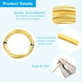 thumbnail image 3 of Uxcell Soft Brass Wire, 1 Roll 15Ga/1.5x1.5mm 6m/19.69ft Square Craft Wire, Brass, 3 of 5