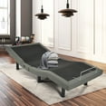 Costway Adjustable Massage Bed Base Upholstered Wireless Remote USB