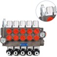thumbnail image 5 of ALL-CARB Hydraulic Control Valve, 5 Spool 13 GPM 3600 PSI SAE Ports, Double Acting Hydraulic Valve for Tractors Loaders Log Splitters, 5 of 7