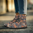 thumbnail image 2 of POLERO Unisex Mens Womens Blue Orange Camouflage Running Sneakers PU Leather Athletic Office Shoes Casual Hightop Walking Hiking Tennis Platform Shoes for Sports Outdoor Jogging Gym Fitness, 2 of 7