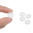 thumbnail image 4 of Uxcell 50Pcs 20L Botones de Costura 1/2" Redondos Planos de Resina de 4 Agujeros para Manualidades de Costura de Ropa DIY, Blanco, 4 of 5