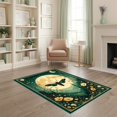 thumbnail image 2 of ODIKA 4'x6' Ultra-Soft Area Rug, Moth Shaped Witchy Vintage Gothic Whimsical Round Motif Border None Washable, Bare feet friendly, Silk-Touch for Bedroom Home office, 2 of 7