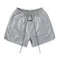thumbnail image 4 of Ydojg Shorts Mens Casual Comfortable Loose Drawstring Knee Length Minute Tracksuit Shorts Grey M, 4 of 4