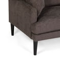 thumbnail image 3 of Noble House Nikodem 3 Seater Fabric Sofa with Accent Pillows, Brown, 3 of 6
