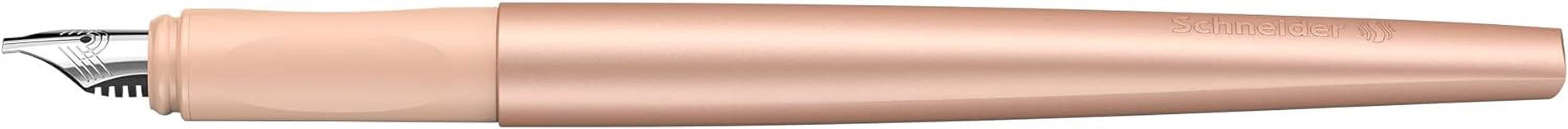 Schneider Callissima Calligraphy Fountain Pen, 1.8 mm, Refillable, Metallic Apricot Barrel, Apricot Ink Cartridge (163906)
