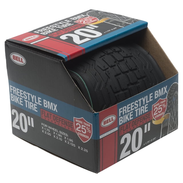 Neumático para bicicleta BMX BELL de 20 x 1,75-2,25 pulgadas Flat Defense