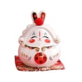 thumbnail image 3 of GROWTH TANK Chinese Rabbit Bunny Statue Piggy Bank Ceramic Piggy Bank Decoration Collectible White, 3 of 9