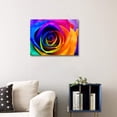thumbnail image 3 of HFDF Colorful Rose Canvas Patg Wall Art Nature Flower Still Life Artwork Modern Floral Wall Pictures for Livg Room Bedroom Home Decoration 10x8inch Framed, 3 of 6