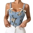 thumbnail image 1 of Brasier Corsé de Tirantes para Mujer con Chaleco Retro Floral, Liguero Floral Que Envuelve El Pecho y Se Ata Al Cuerpo. Mediana, 1 of 7