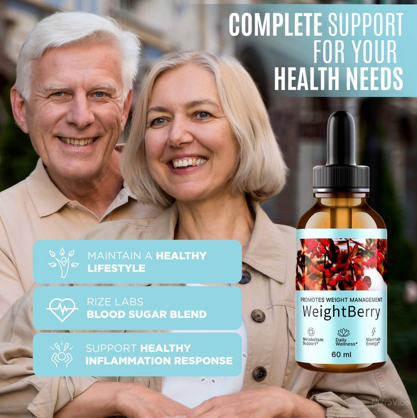 (3 Pack) WeightBerry Drops, Weight Berry Liquid with Natural Ingredients, Premium Nutritional Supplement For Weight Loss, Official Reviews (90 Servings)
