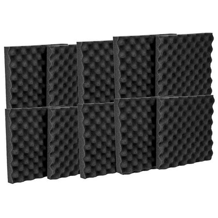 - 12 Pack Acoustic Eggcrate Studio Panels Soundproofing Wall Tiles 1.5