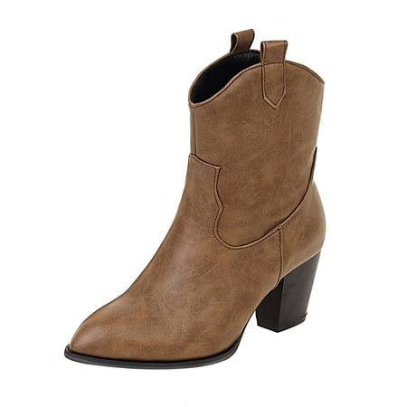 

Fall Savings Clearance Deals 2022! VEKDONE Autumn And Winter Women s Boots Mid Heel Mid Tube Boots Fashion Women s Boots