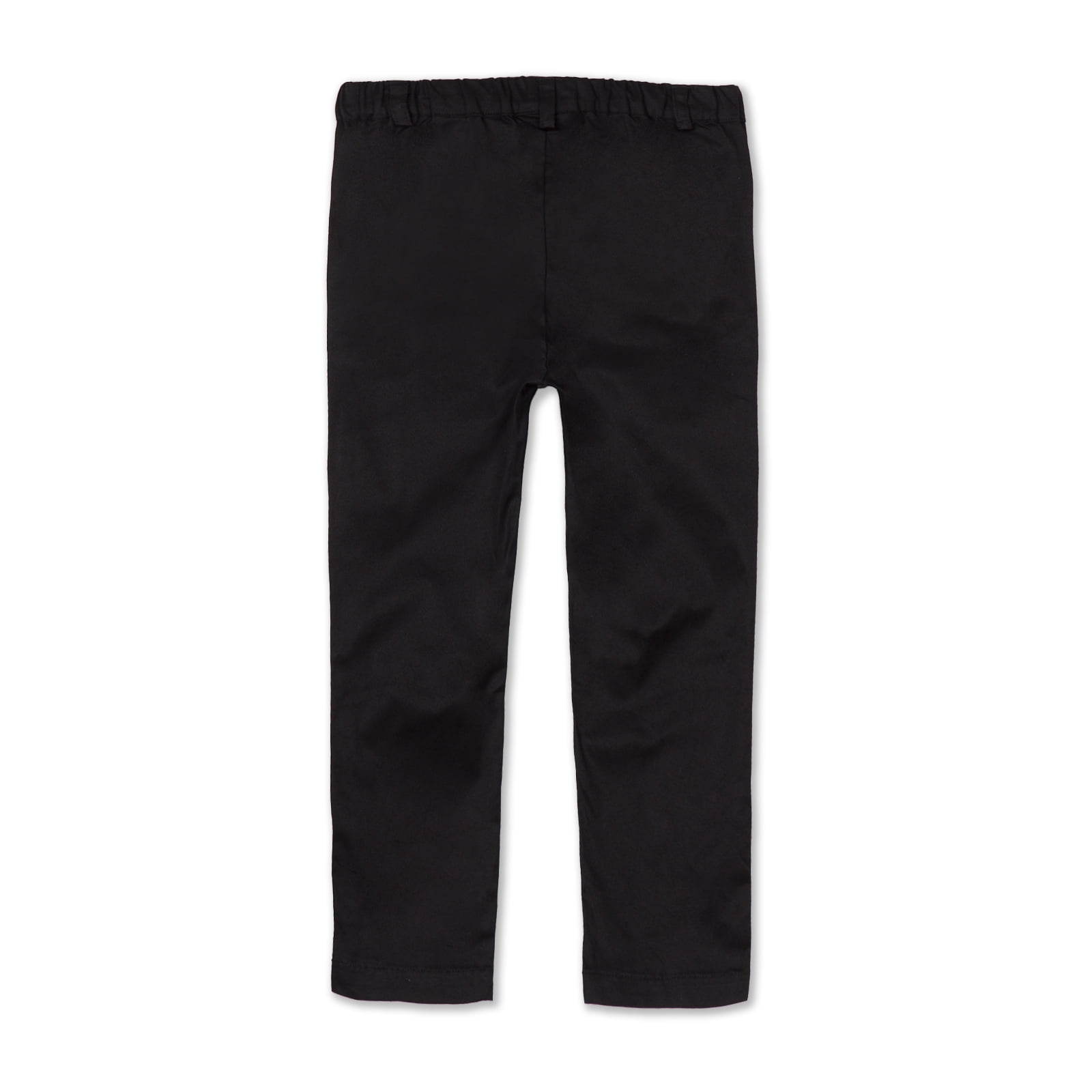LittleSpring Black Pants Kids School Uniform Pants for Boys Casual Chinos with Elastic Waist Size 12