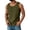 Army Green, variant on Men's Tank Top Undershirts Soft Cotton Linen A-Shirts Sleeveless Crewneck Shirt Casual Comfy Lounge Wear Army Green 2XL