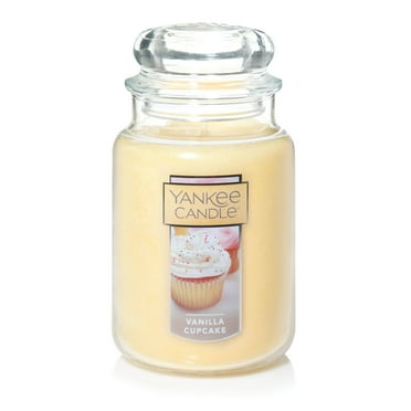 22oz Vanilla Cupcake Original Large Jar Candle - Paraffin Wax, Glass Container, 150hr Burn Time