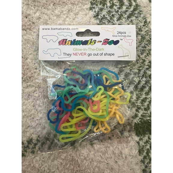 Bandz Zoo Silly Bands Glow In The Dark 24ct New (BONUS 1 FUN CHOPS)