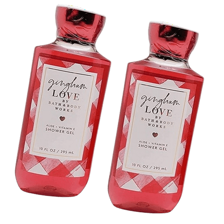 Bath & Body Works Gingham Love Shower Gel with Aloe & Vitamin E, 10 fl. oz. Set of 2