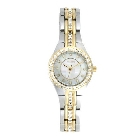 Elgin Women's Two Tone Dress Mosaic Dial Watch