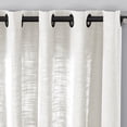 thumbnail image 2 of TWOPAGES Room Darkening Grommet Drape Linen Blend Curtain for Kids Room, 1 Panel, 52"x63", Ivory White, 2 of 5