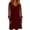 Wine, variant on Women's Sequin Glitter Dress with Sheer Mesh Sleeves, Long Sleeve V Neck Bodycon Midi Dress, Sparkly Evening Dress for Party, New Year, Club and Special Occasions Black L