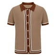 thumbnail image 2 of WREESH Men's Summer Button Down Shirts Short Knitted Loose Casual Outdoor Shirts with Solid Prints for Men's Summer Wear Pink, 2 of 6