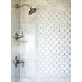 thumbnail image 3 of Elysian 12 x 12 in. Polished Soft White, Gray Stone Mosaic Arabesque Wall and Floor Tile (4.83 sq ft/case) - 5 Pack, 3 of 5