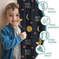 thumbnail image 3 of Blackout Kids Curtains,DarkBlue Cartoon Dinosaurs Astronauts Pattern Childrens Insulated Curtains Set Of 2,Bedroom Essentials,Toddler Room Decor 42"x54", 3 of 5