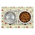 thumbnail image 1 of Flower Pet Mat for Food and Water, Peonies and Tulips Pattern Romantic Feminine Arrangement Pastel Toned Background, Non-Slip Rubber Mat for Dogs and Cats, 18" X 12", by Ambesonne, 1 of 2