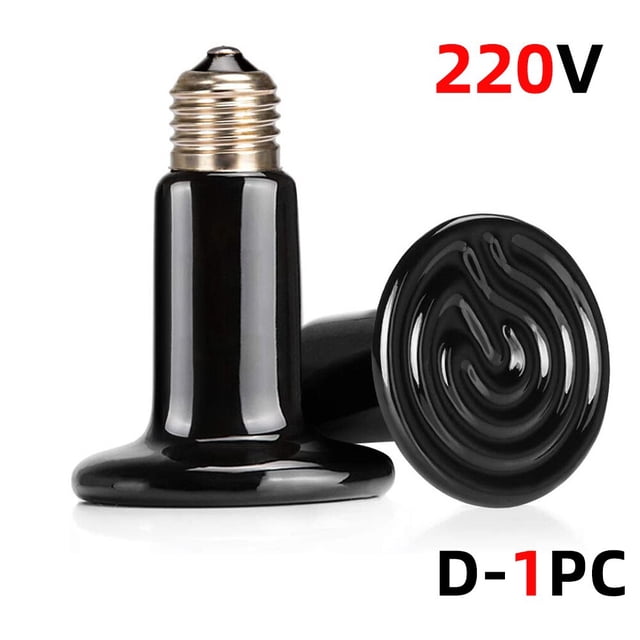 110/220V Ceramic Mini Heat Emitter Light Bulb Far Infrared Heating Lamp Pet Reptile Poultry Tool 25W 50W 75W 100W 150W 200W150W He Qiyong unisex